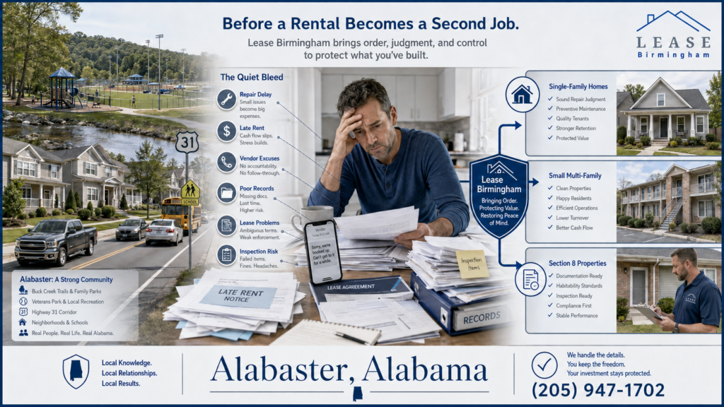 Stop Managing Your Alabaster Rental Alone